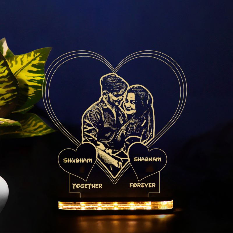 Personalized Photo Led Lamp Newly Married Couple Gifts