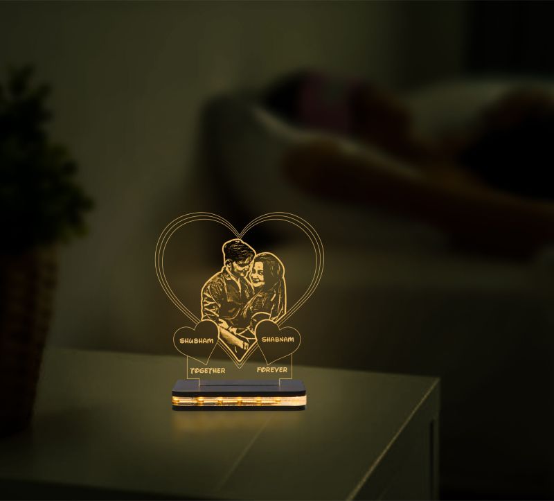 Personalized Photo Led Lamp Newly Married Couple Gifts