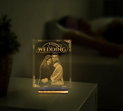 Customized 3D Illusion Photo Lamp Couple Night Light Best for Anniversary Wedding