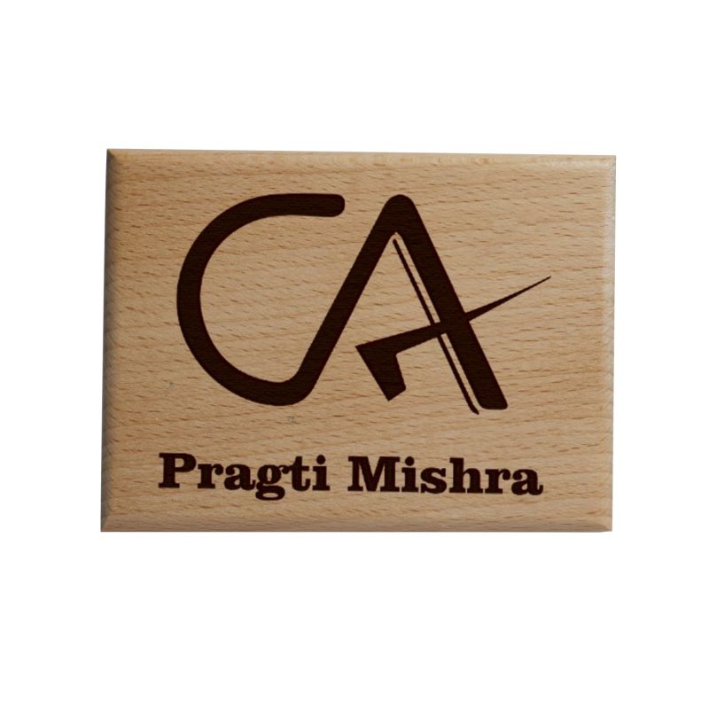 Personalized Name & Logo Wooden Plaque (CA Desk Name Plate)