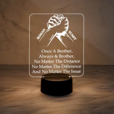 Personalized Name Lamp Best Gift for Brother | Warm White Light & USB Cable