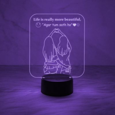 3D Illusion Night Light With Remote - Color Changing LED Lamp, Perfect Gift For Women, Girls, Music Fans & Home Decor