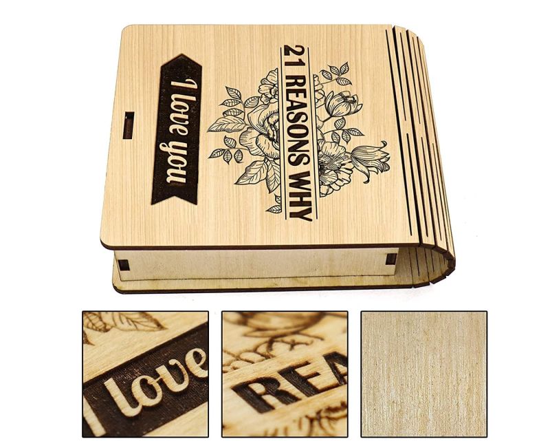 Wood Box Gift For Anniversary Birthday And Loveable Person (Only One Heart Customized Box)