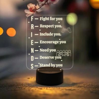 Gift for Friends 3D Illusion Lamp | Friends Meaning Night Light for Best Friend