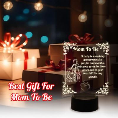 Mom to Be Engraved Night Lamp for Home Decor Light with Warm White Light