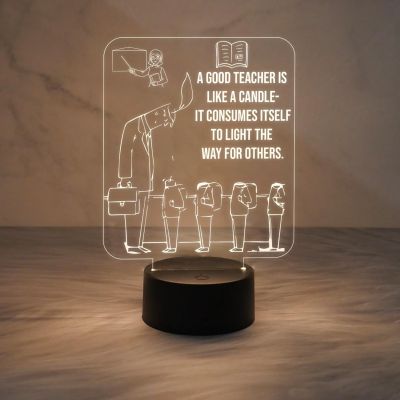 Engraved Night Light with Warm White Light with USB Cable Best Gift for Teacher