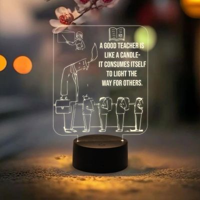 Engraved Night Light with Warm White Light with USB Cable Best Gift for Teacher