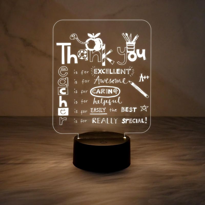 Thankyou Gift for Teacher Led Night Lamp with Warm White Light  Gift for Teachers Day