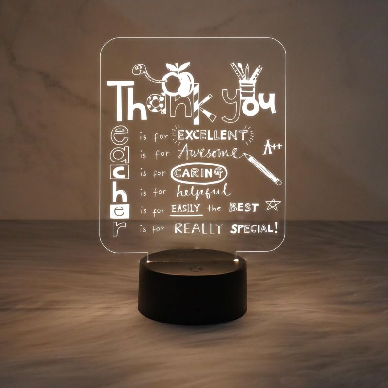 Thankyou Gift for Teacher Led Night Lamp with Warm White Light  Gift for Teachers Day