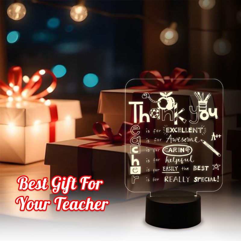 Thankyou Gift for Teacher Led Night Lamp with Warm White Light  Gift for Teachers Day