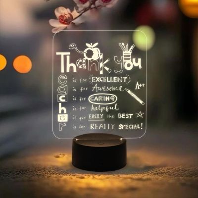 Thankyou Gift for Teacher Led Night Lamp with Warm White Light  Gift for Teachers Day