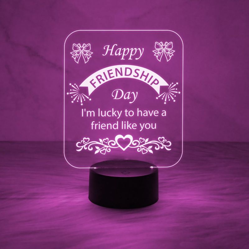 Happy Friendship Day Led Desk Table Lamp Gift for Friend