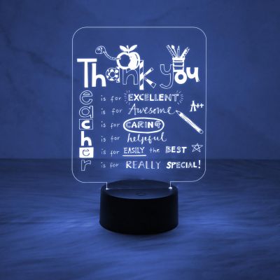 Thankyou Gift for Teacher Led Night Lamp with Automatic Color Changing Light & On/Off Touch Button