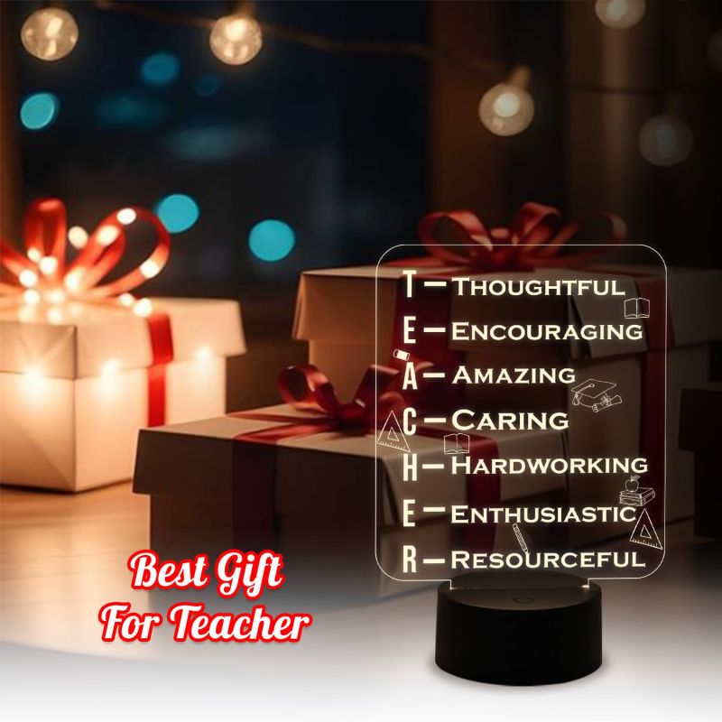 Engraved Meaning of Teacher Acrylic Led Lamp Gift for Teacher