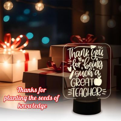 Thankyou Gift for Teacher | Best Teacher in The World Gift Lamp | Warm White Light with USB Cable