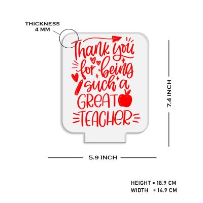 Thankyou Gift for Teacher | Best Teacher in The World Gift Lamp | Warm White Light with USB Cable