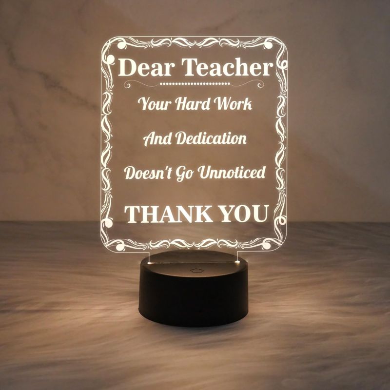 Thankyou Gift for Teacher | Night Lamp for Teacher Retirement | Warm White