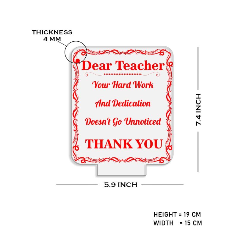 Thankyou Gift for Teacher | Night Lamp for Teacher Retirement | Warm White