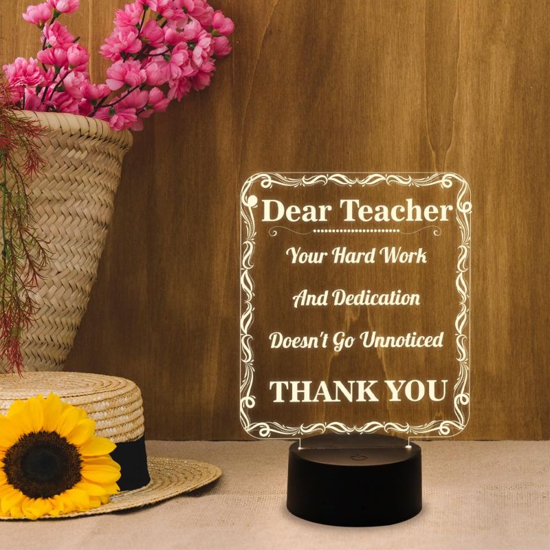 Thankyou Gift for Teacher | Night Lamp for Teacher Retirement | Warm White