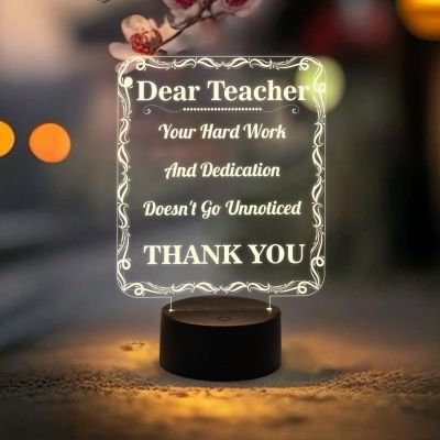 Thankyou Gift for Teacher | Night Lamp for Teacher Retirement | Warm White