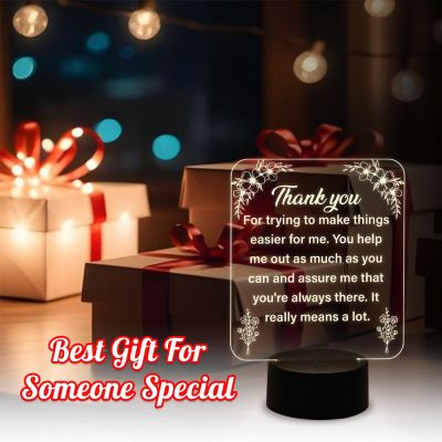 Engraved Thankyou Gift for Loveable Person | Warm White Light