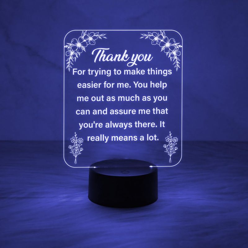 Engraved Thankyou Gift for Loveable Person | Automatic Color Changing Light