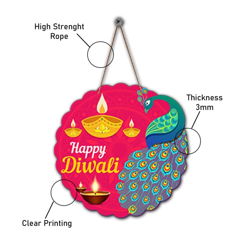 Happy Diwali Wall Hanging | Wall Art Mdf Wooden Hanging For Living Room