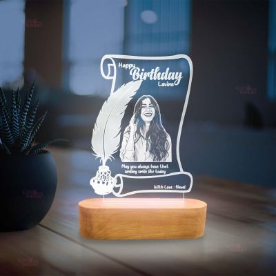 Personalized Birthday Gift Lamp | Customized with Photo Name & Text