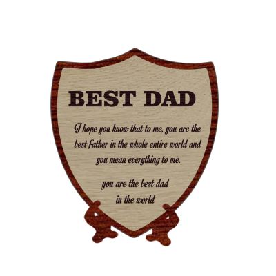 Best Dad Wooden Trophy for Dad | Best Birthday Trophy