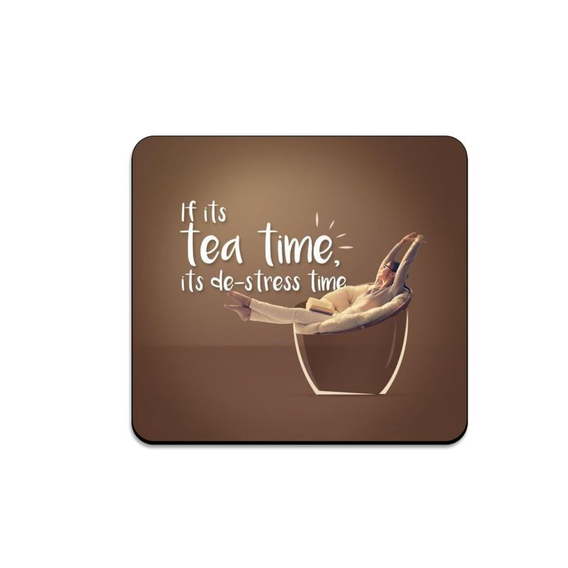 Chain Quotes Printed Wooden Coasters for Home, Kitchen, Office Table, Dining Table | Tea Cup Coaster