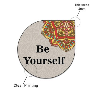 Wooden Printed Coaster Set of 4 for Tea Cups, Coffee Mugs and Glasses | Motivational Coaster with Mandala Art Design