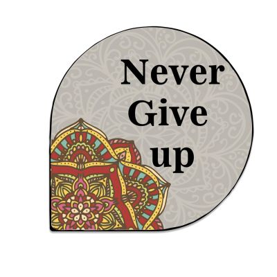 Wooden Printed Coaster Set of 4 for Tea Cups, Coffee Mugs and Glasses | Motivational Coaster with Mandala Art Design