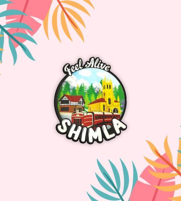 Shimla Hill Station Fridge Magnet | Indian Souvenir Gift Items | Gift for Travels | Decorative Magnet for Kitchen, Refrigerator Door, Home Decor