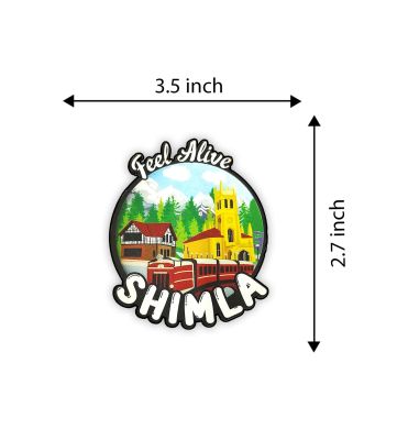 Shimla Hill Station Fridge Magnet | Indian Souvenir Gift Items | Gift for Travels | Decorative Magnet for Kitchen, Refrigerator Door, Home Decor