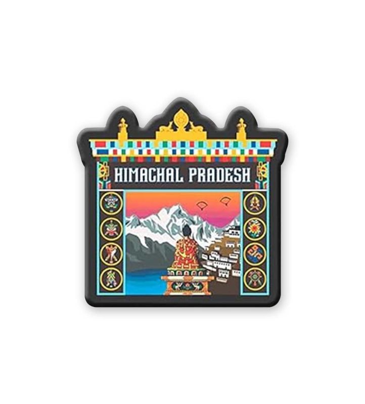 Himachal Pradesh Indian State Wooden Fridge Magnet | Souvenir Magnet for Refrigerator Door Decor