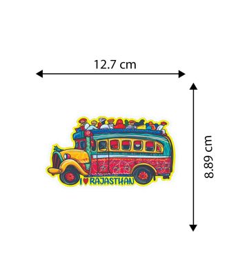 Rajasthani Bus Fridge Magnet for Home & Office Decor | Rajasthani Theme Magnet | Kitchen Decor Items