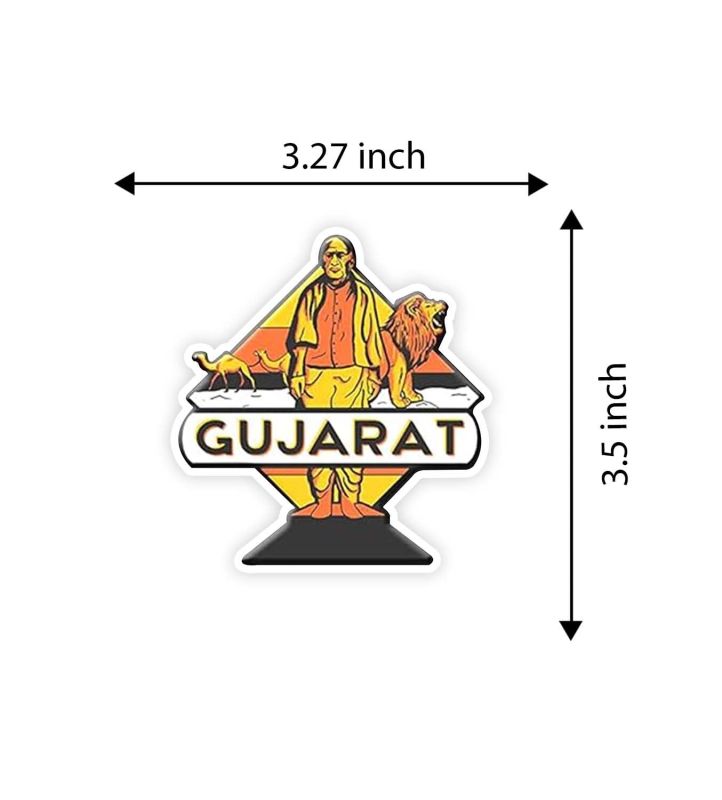 Gujarat Fridge Magnet Home & Office Decor Items | Refrigerator Door Stylish Wooden Decor