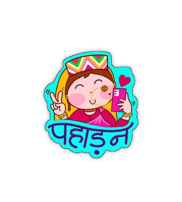 Pahadan Fridge Magnet | Uttarakhand Culture Fridge Magnet | Decorative Magnet for Kitchen, Refrigerator Door, Home Decor