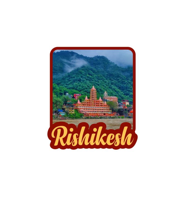 Rishikesh Fridge Magnet for Refrigerator Whiteboard, Kitchen, and Office Indian Souvenir Fridge Magnet Refrigerator Door Stickers Magnet