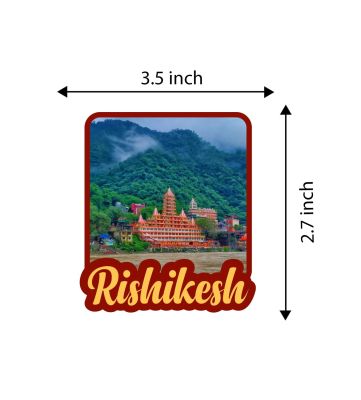 Rishikesh Fridge Magnet for Refrigerator Whiteboard, Kitchen, and Office Indian Souvenir Fridge Magnet Refrigerator Door Stickers Magnet