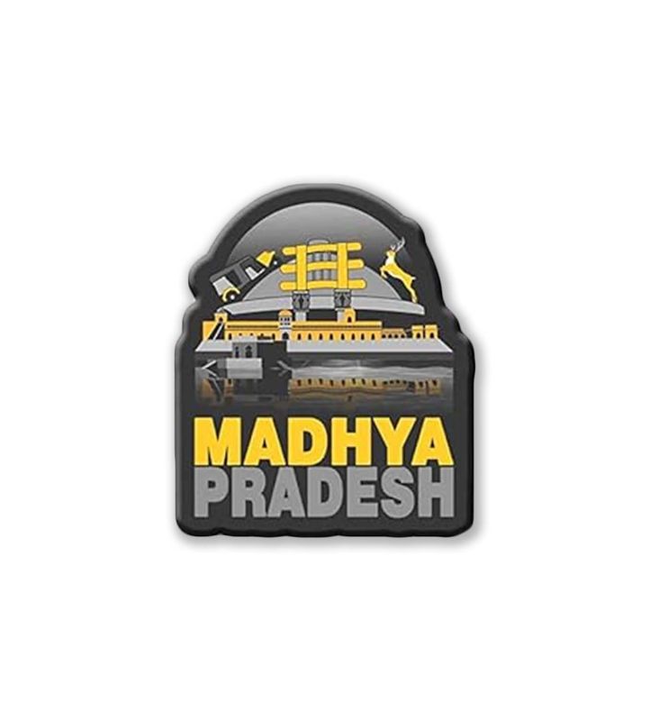 Madhya Pradesh Fridge Magnet Indian State Theme Souvenir Magnet for Refrigerator Home Kitchen and Office Decoration