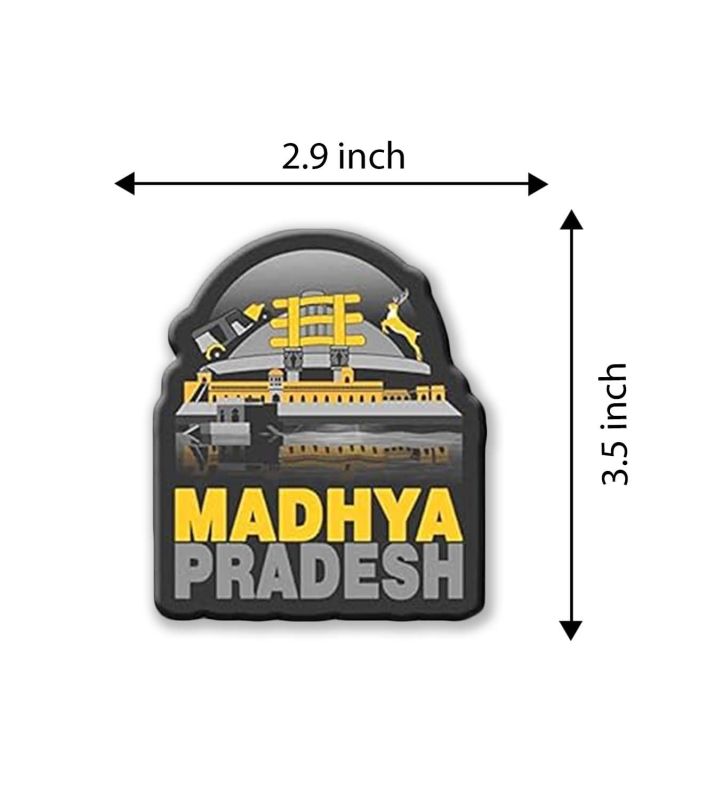 Madhya Pradesh Fridge Magnet Indian State Theme Souvenir Magnet for Refrigerator Home Kitchen and Office Decoration