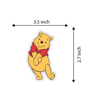 Wooden Fridge Magnet WinnieThePooh745 Cartoon Theme Attractive Fridge Magnet | Cute Bear Fridge Magnet | Kitchen Home & Office Decor Magnet Sticker