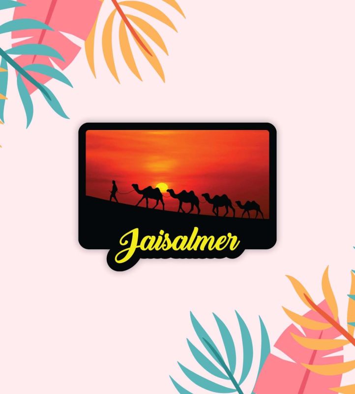 Rajasthan Theme Fridge Magnet | Indian Souvenir Gifts | Magnets for Kitchen & Home Décor | Refrigerator Magnet Sticker | Magnet for Fridge Decoration (Jaisalmer)