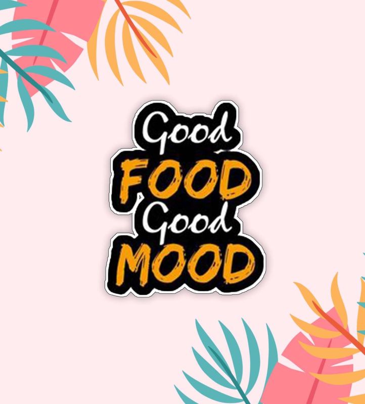 Good Food Good Mood Wooden Fridge Magnet Sticker for Kitchen Quotes Decor | Kitchen & Home Decor Magnet