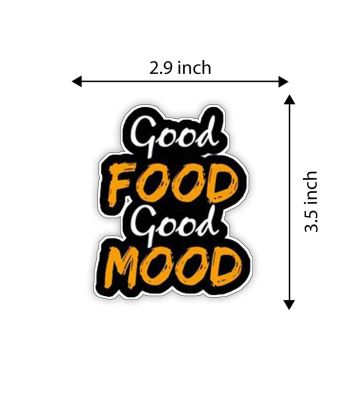 Good Food Good Mood Wooden Fridge Magnet Sticker for Kitchen Quotes Decor | Kitchen & Home Decor Magnet