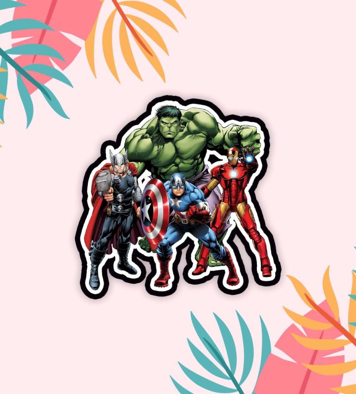 Avengers Superhero Fridge Magnet for Refrigerator Home, Kitchen and Office Decoration | Printed Magnet for Kids Room Decoration