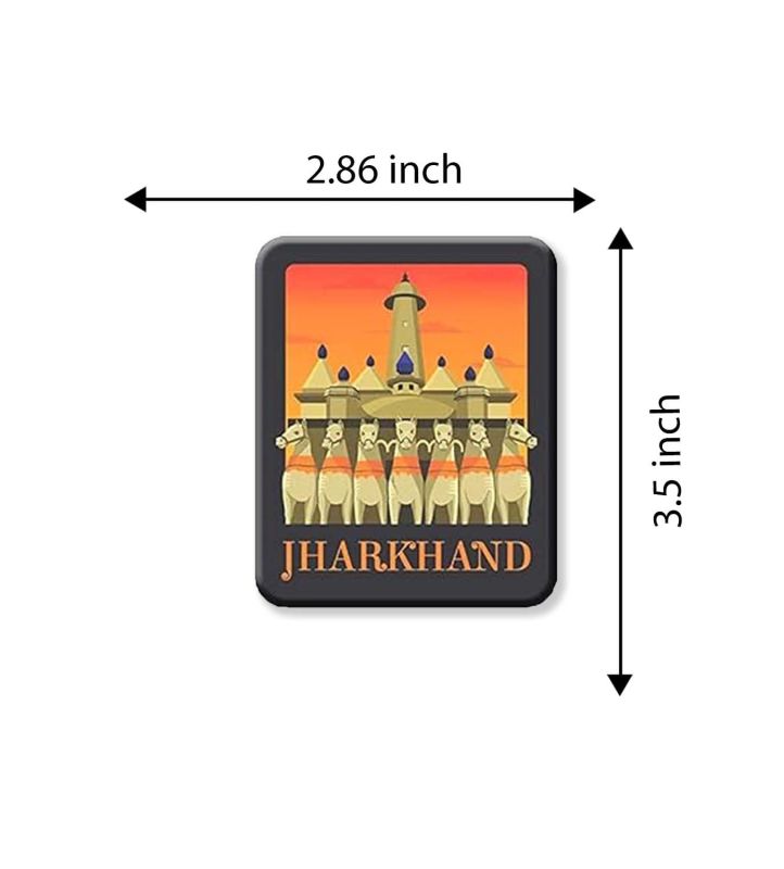 Jharkhand Fridge Magnet for Refrigerator Door Decor | Indian Souvenir for Home & Kitchen Decoration Gift for Kids