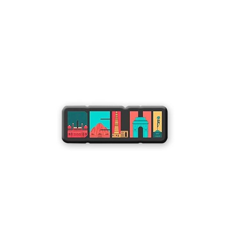 Delhi Fridge Magnet for Home Kitchen & Office Decor | Indian Souvenir Fridge Magnet | Refrigerator Door Decor Sticker