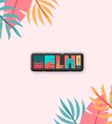 Delhi Fridge Magnet for Home Kitchen & Office Decor | Indian Souvenir Fridge Magnet | Refrigerator Door Decor Sticker